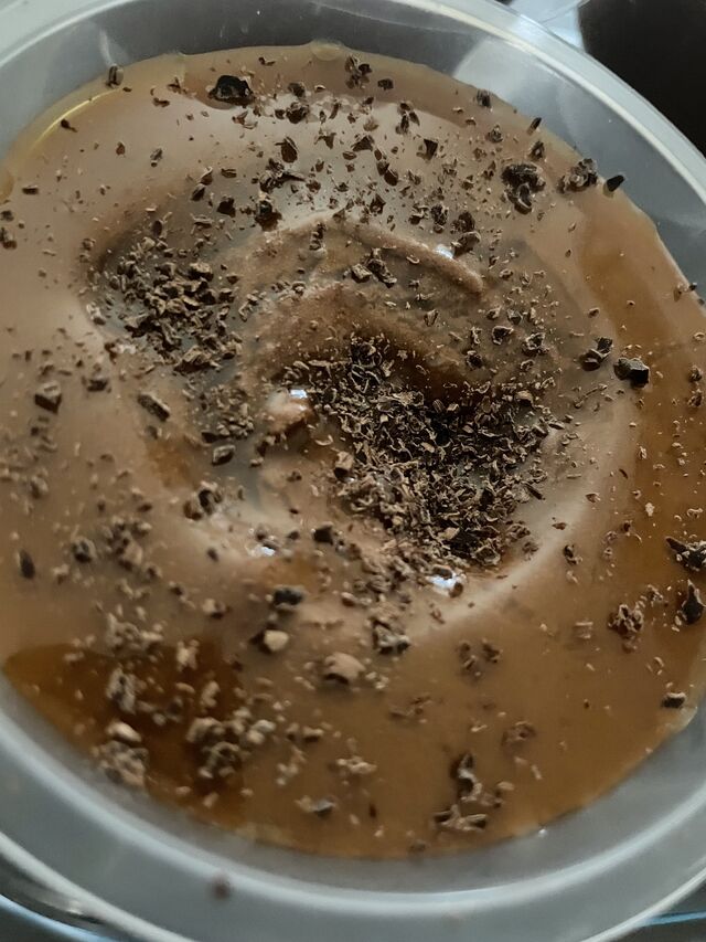 Mousse au chocolat et caramel
