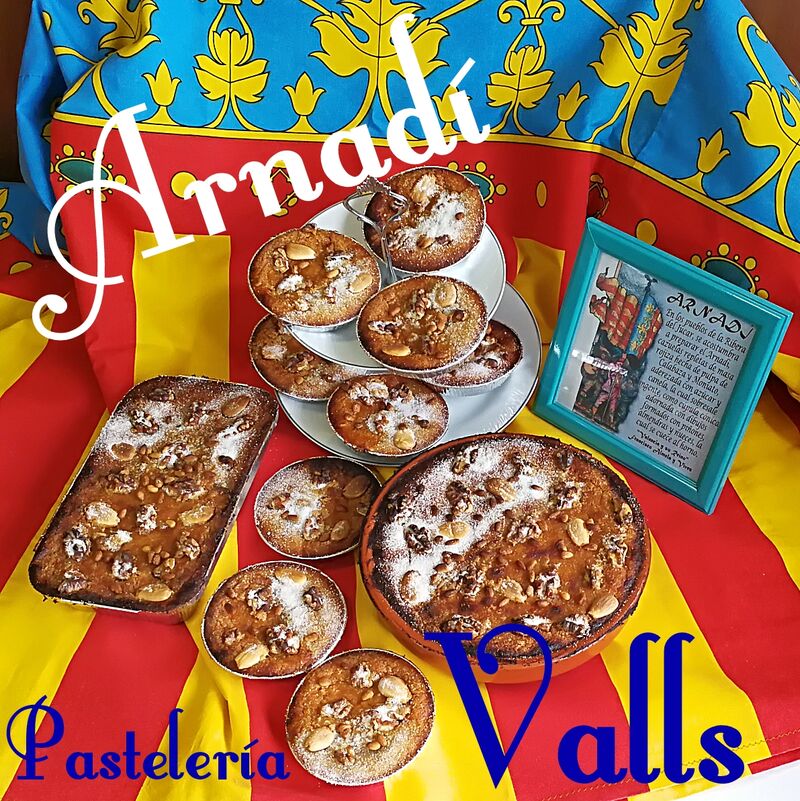 ARNADÍ.
Milenario Dulce Típico Valenciano elaborado con Boniato, Calabaza, Almendra, Nueces, Piñones... 