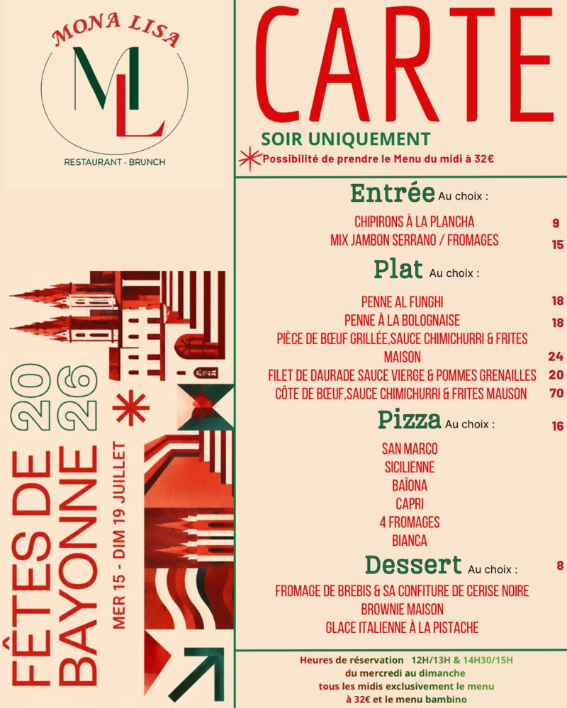 CARTE DU SOIR 