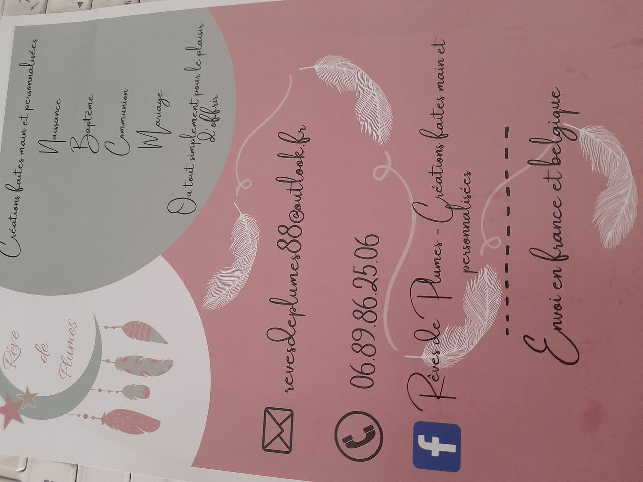 Rêve de plumes créations artisanales
pour vos évènements