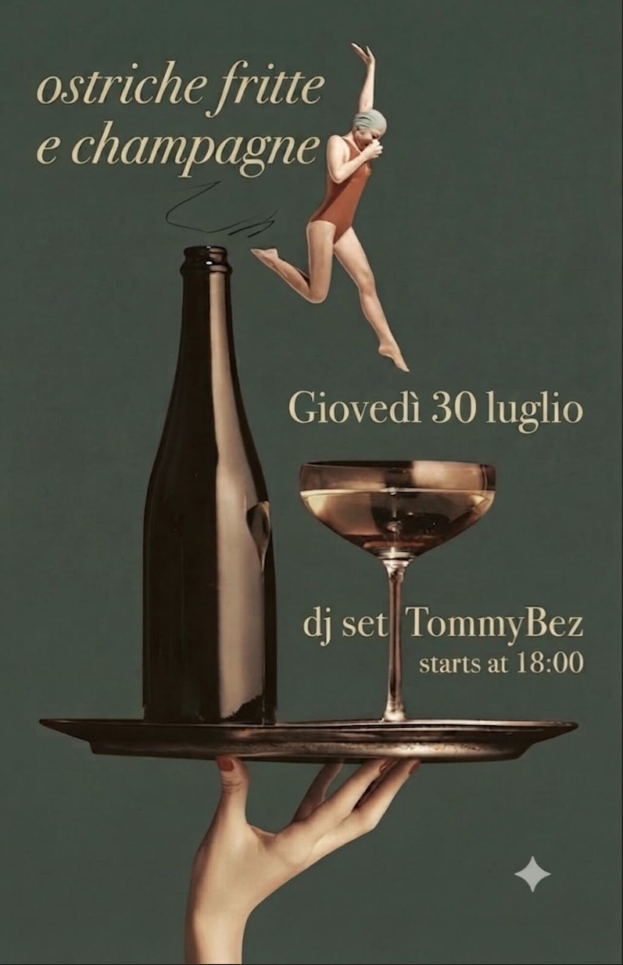Serata ostriche fritte champagne