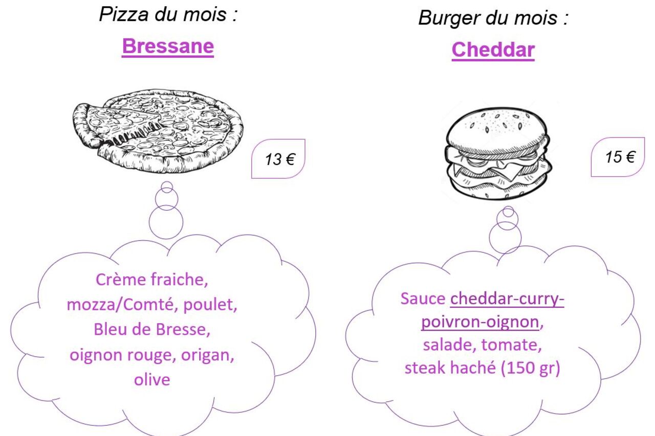Pizza et burger du mois de novembre