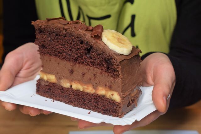 Čokoládový dort s banánem