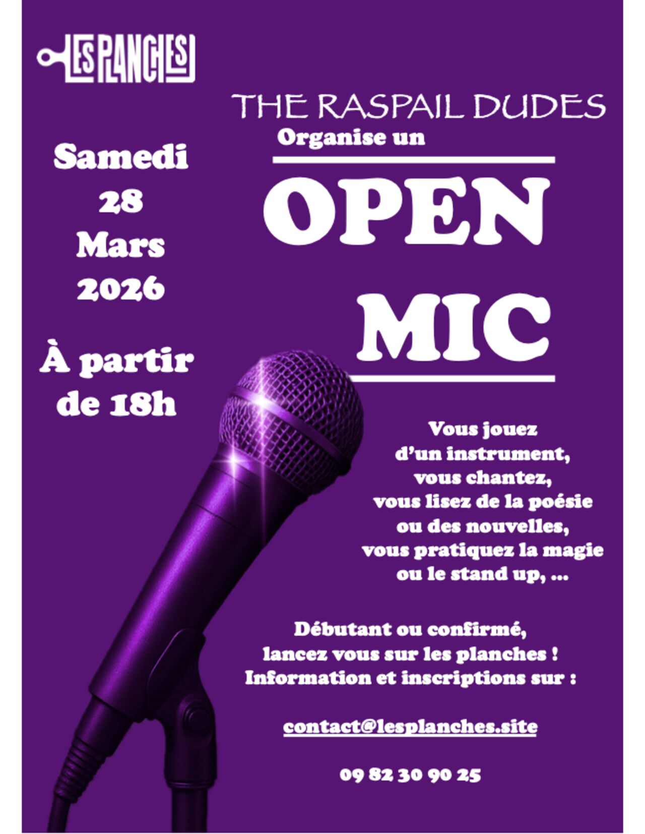 Nouveau Concert !! Open Mic