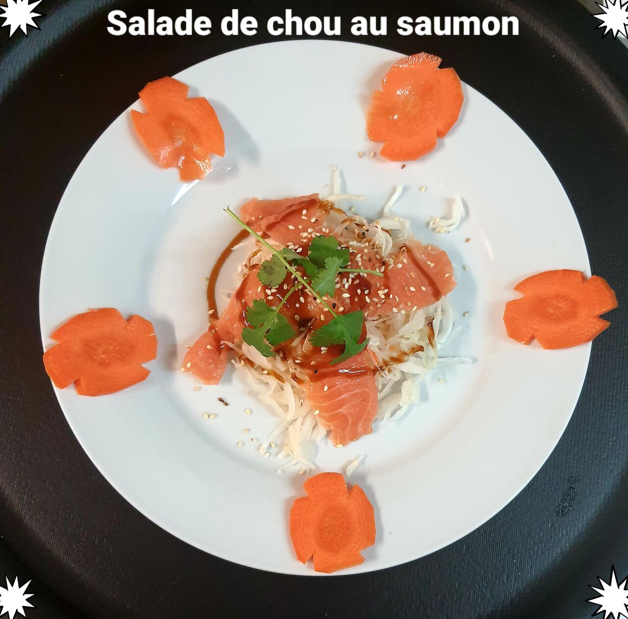 Salade de chou au saumon 