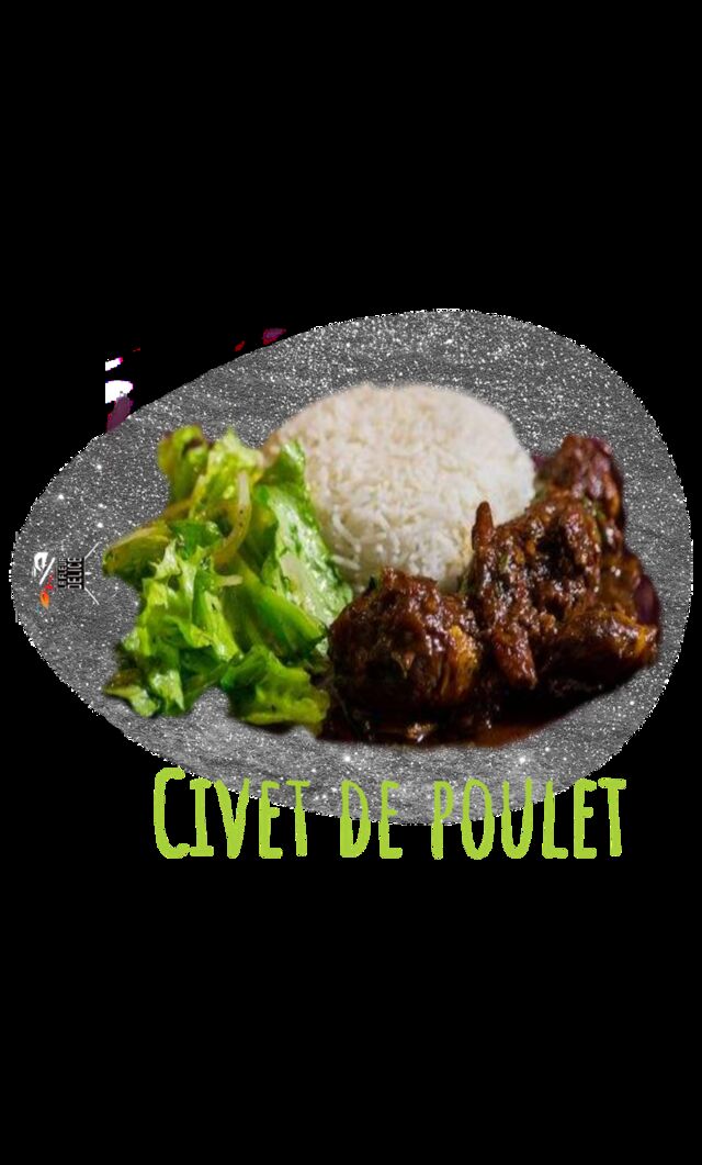 Civet de poulet sauce cannelle girof écrase et  tomate cuite en sauce avec boeuf ef, poulet, ou poisson 