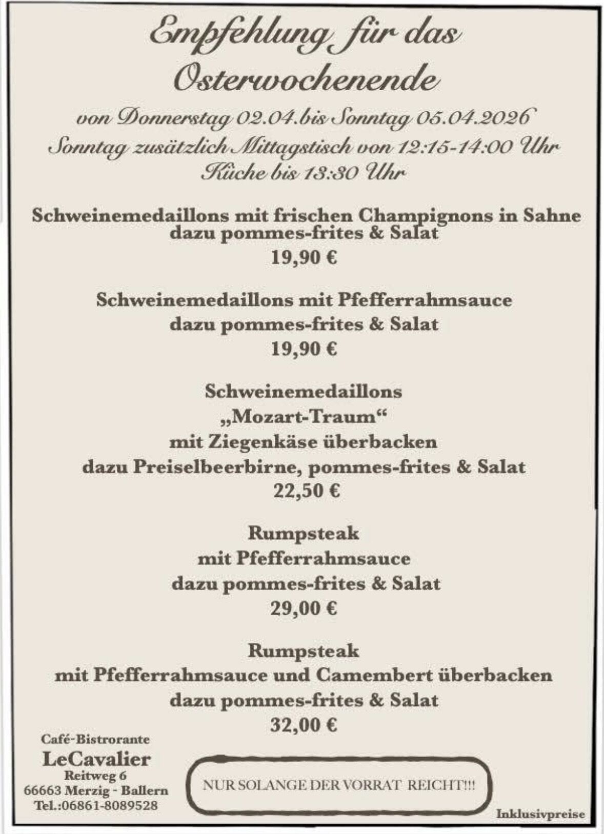 Empfehlung Osterwochenende