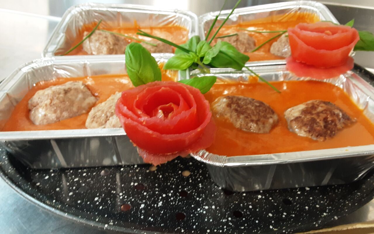 Boulettes porc/boeuf sauce tomates 