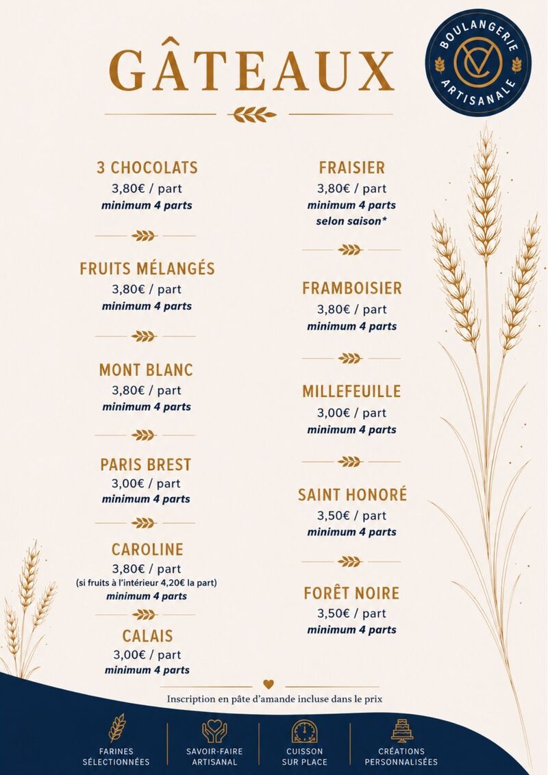 Nos gâteaux 