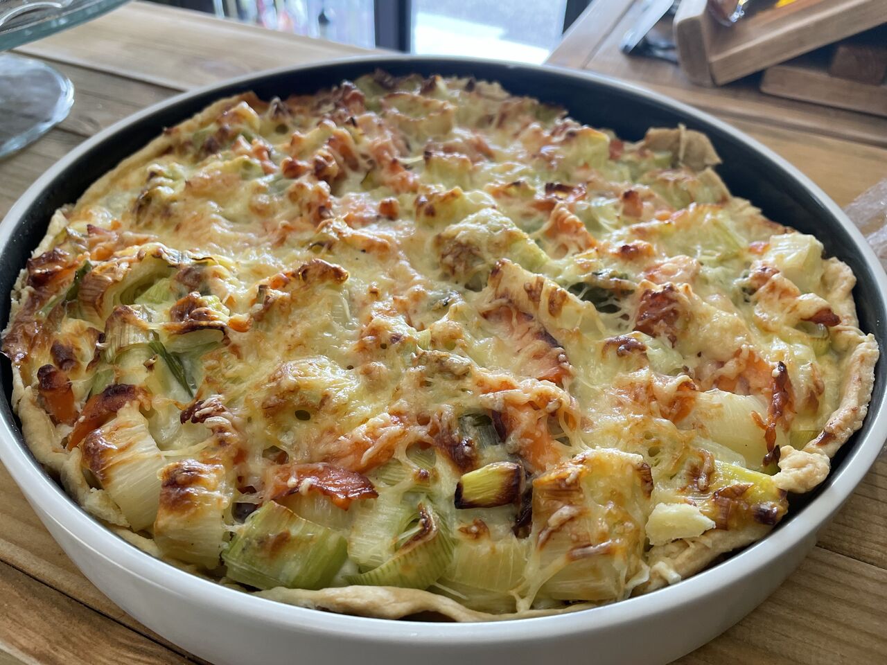 Tarte poireau saumon 