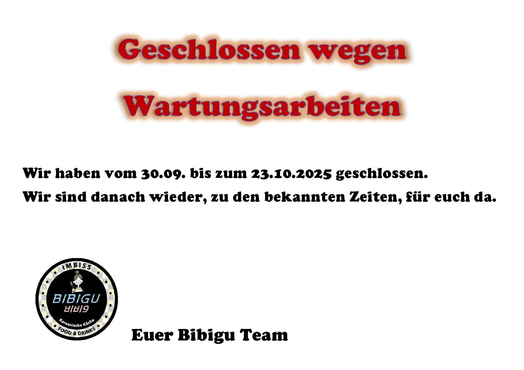 Geschlossen wegen Wartungsarbeiten