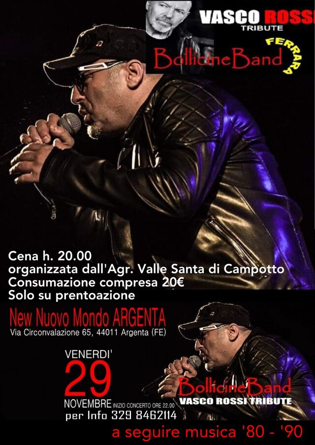 Locandina Venerdì 29 Novembre Prenotazione tel.329 8462114