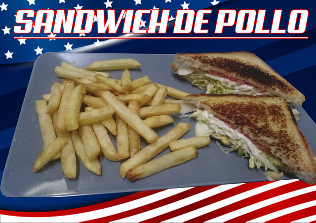 Pollo, Lechuga, Tomate Natural y Mayonesa.