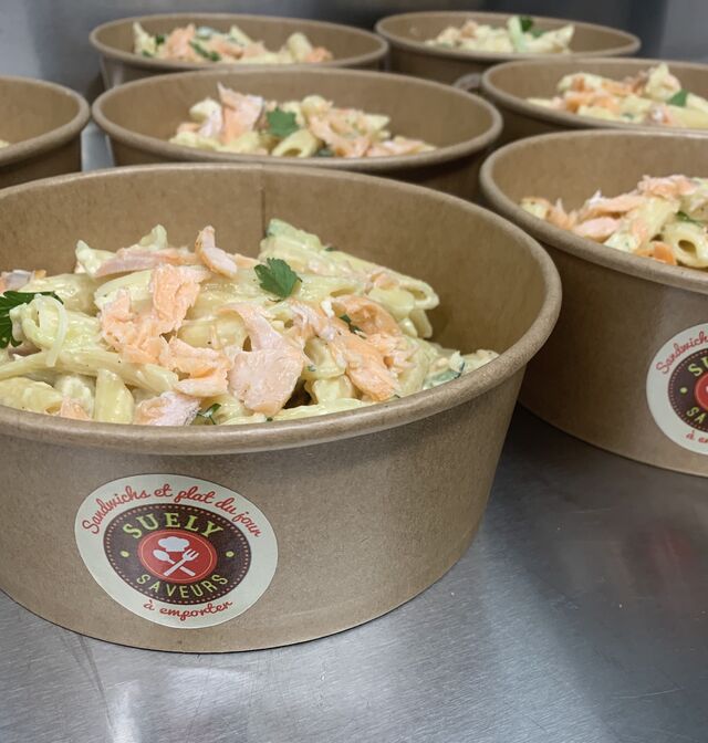 Pâtes au saumon crème citron