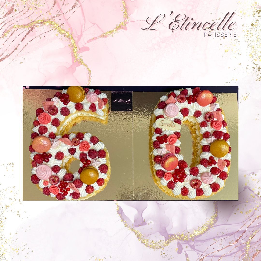 Numbers Cakes Framboises