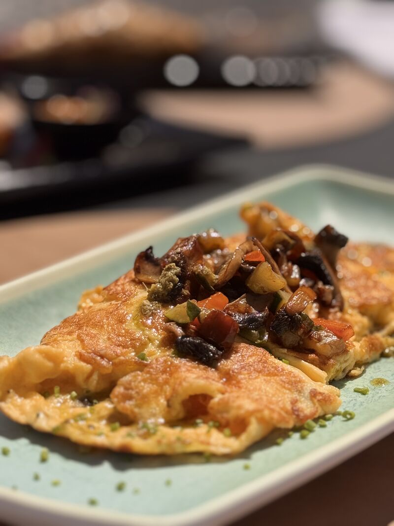 Omelette con vegetales