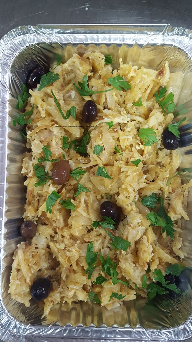BACALHAU À BRÁS - Para Takeaway , dose individual para uma pessoa 7.00€