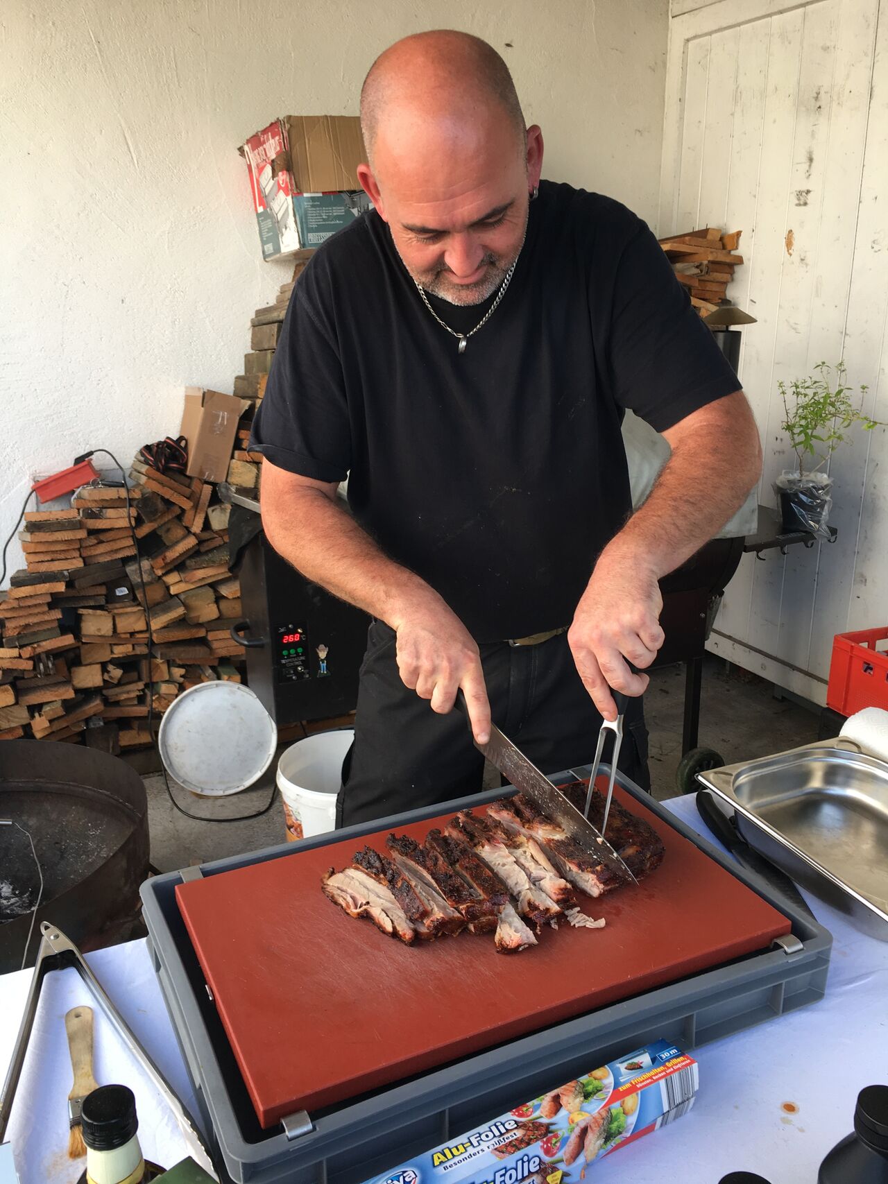 Der Chef persönlich bei der Arbeit