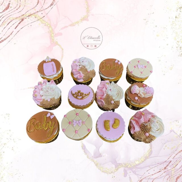 Cupcakes Baby Shower Fille