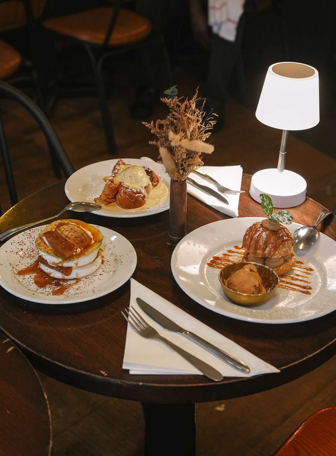 Desserts du menu Bistro 