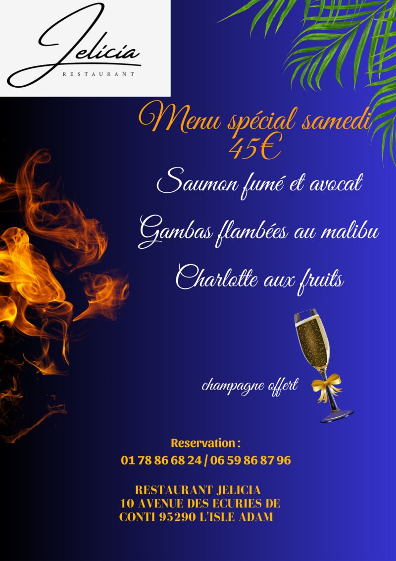 Menu spécial samedi 