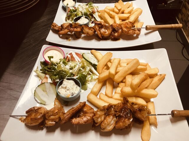 Brochettes de scampis 