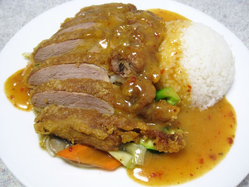 Knusprige Ente mit Thai Curry Sauce