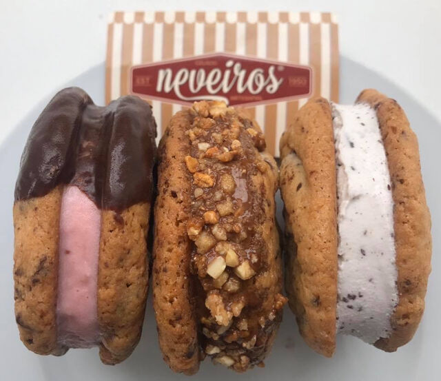 Cookies/sandwich gelado em 3 diferentes recheios 