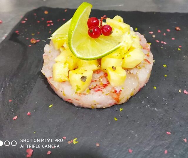 Tarta gamberosso di Mazzara e 🍍