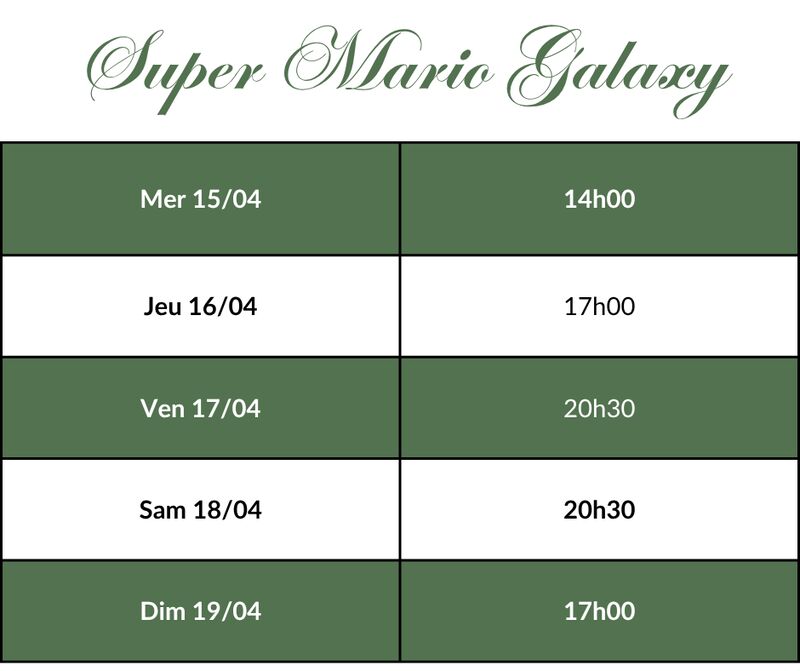 Super Mario Galaxy - Horaires