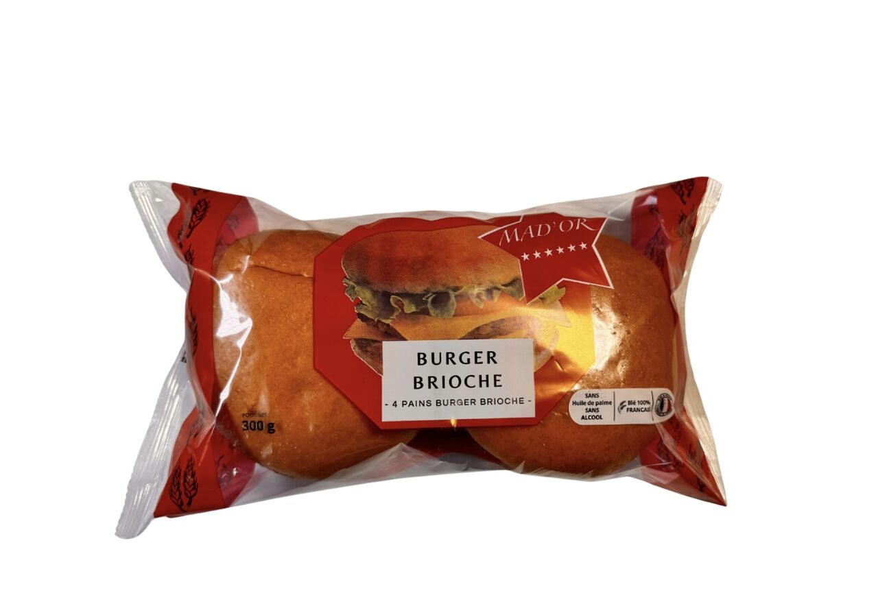 Le Brioche 1 Paquet de 4 Burgers