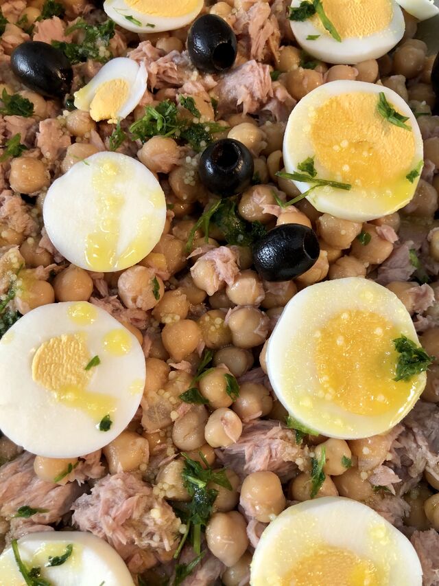 Pois Chiches thon oeuf