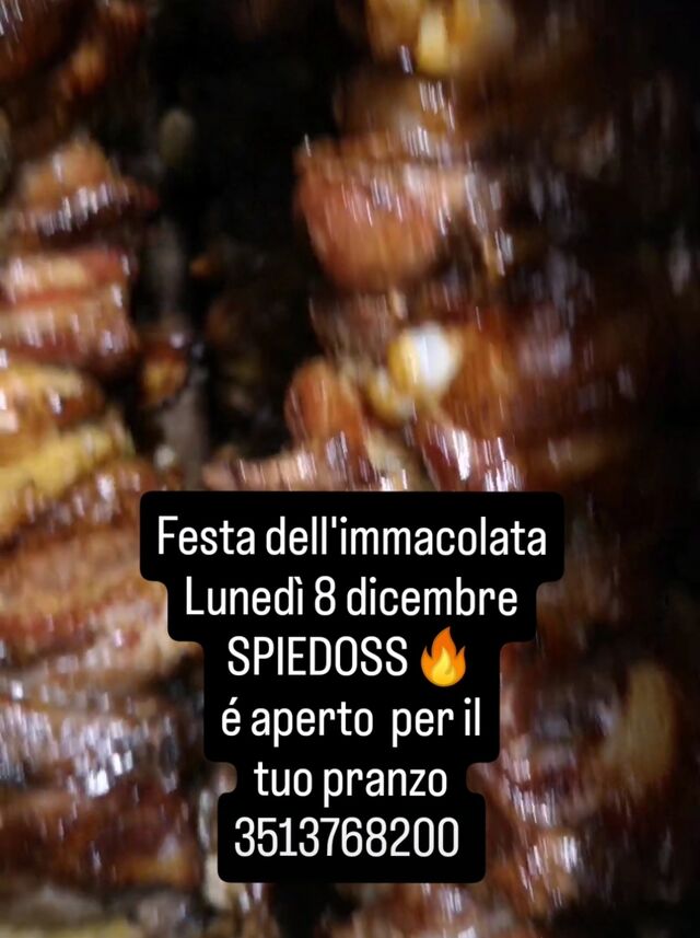 Lunedi 8 dicembre aperto a pranzo