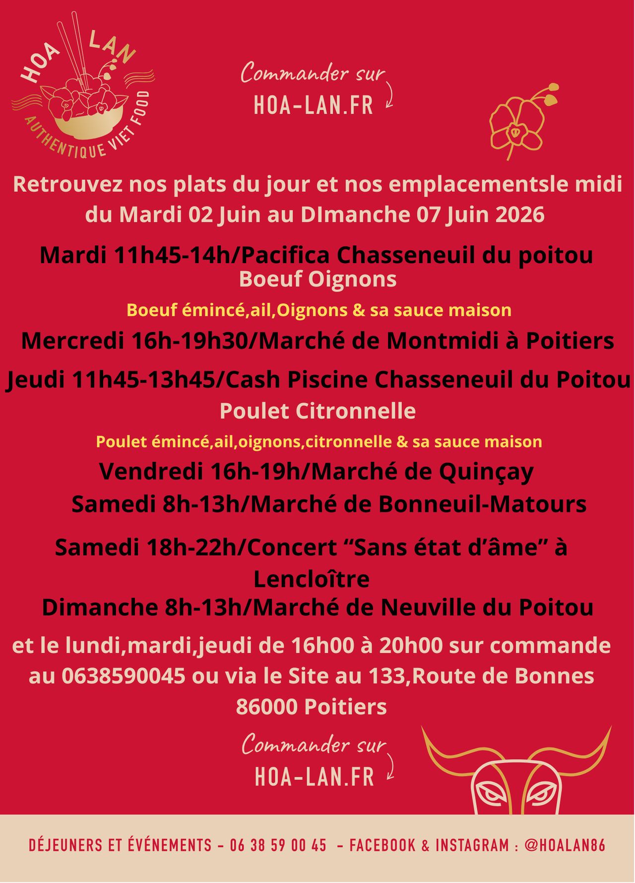 Semaine du 02 Juin au 07 Juin 2026