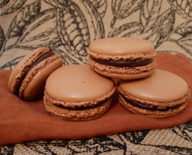 Macarons au chocolat noir