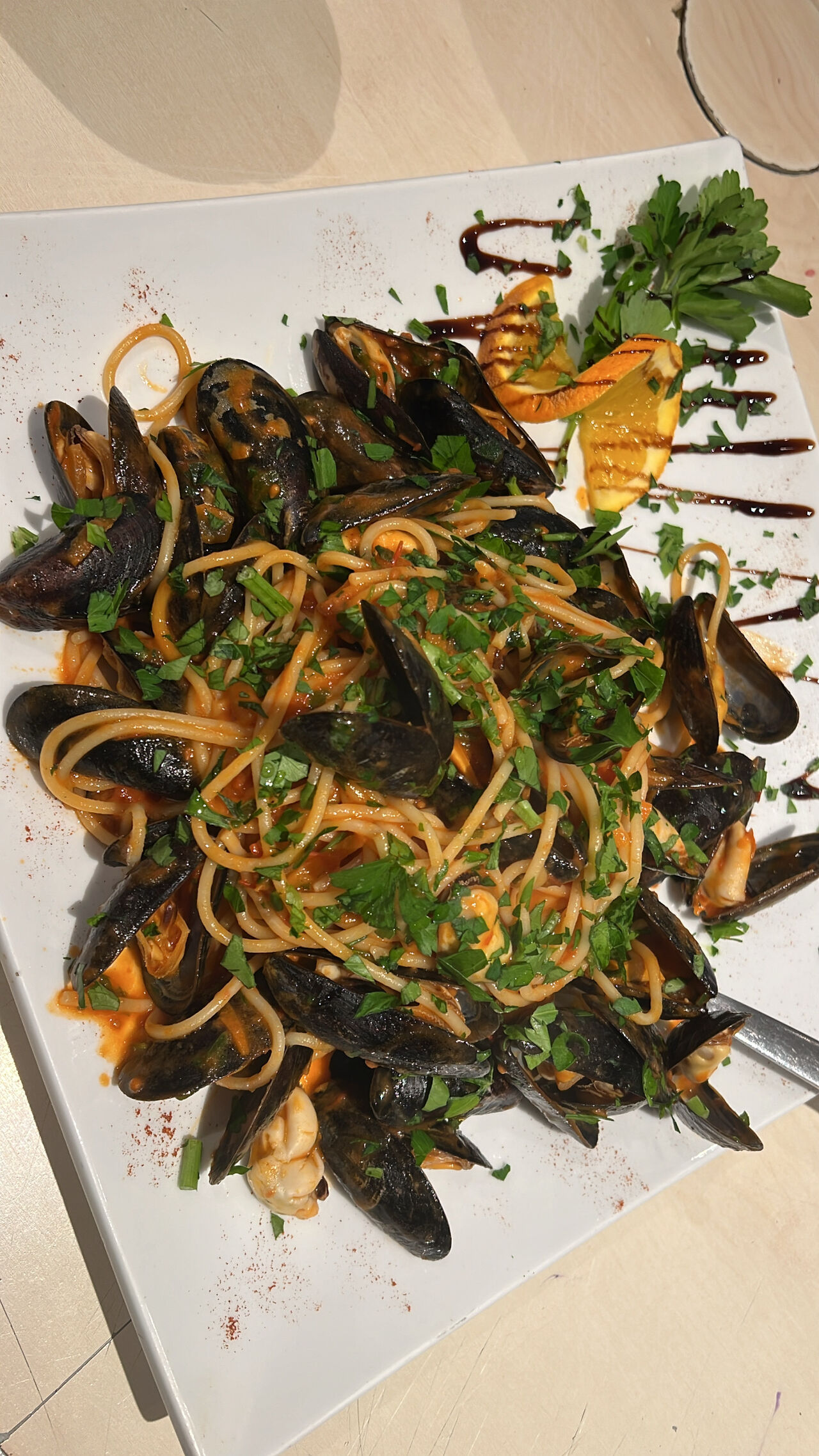 Spaghetti mit Muscheln 