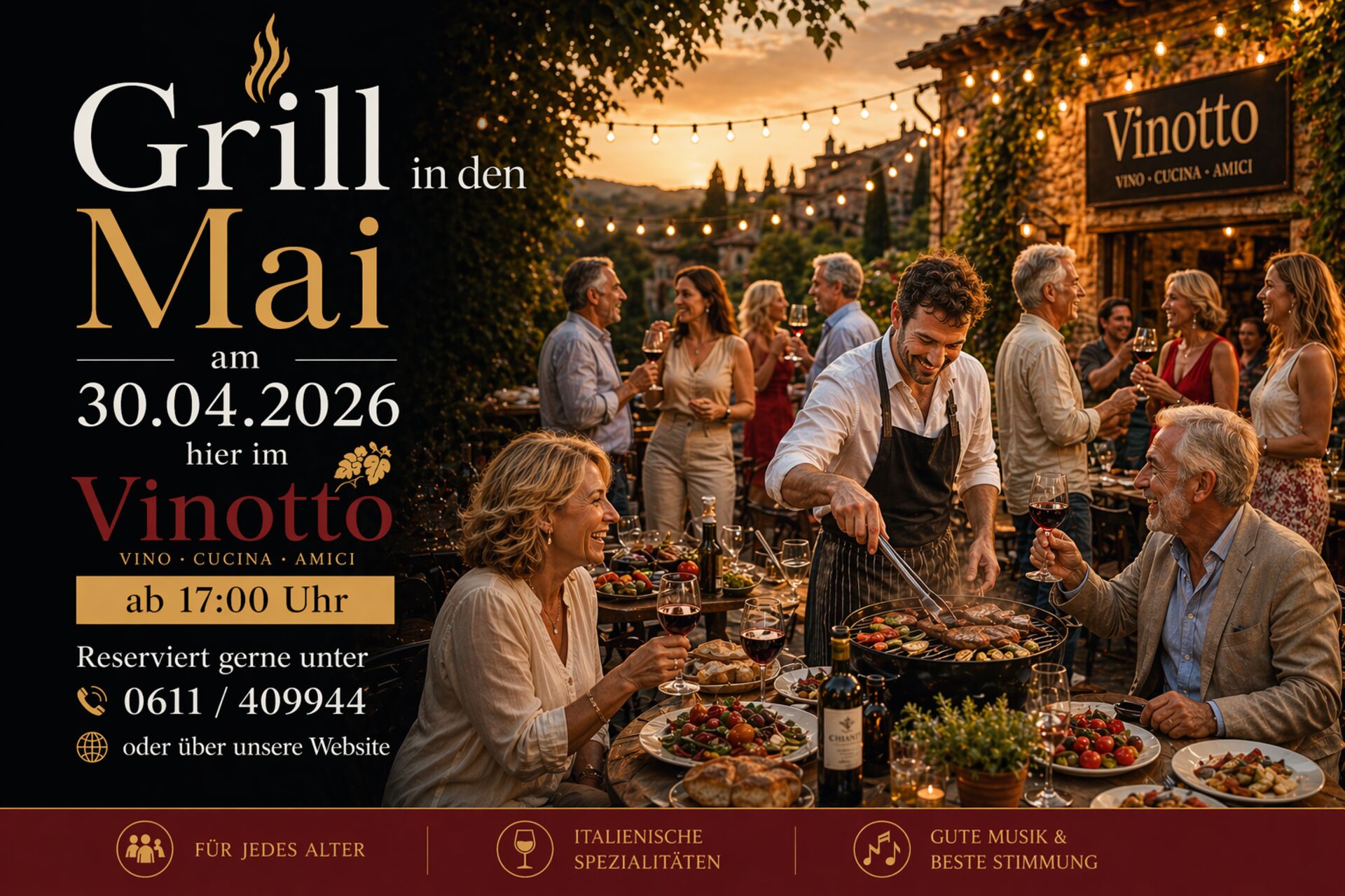 Grill in den Mai