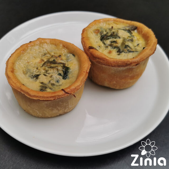 QUICHE DE ESPINAFRES E COGUMELOS