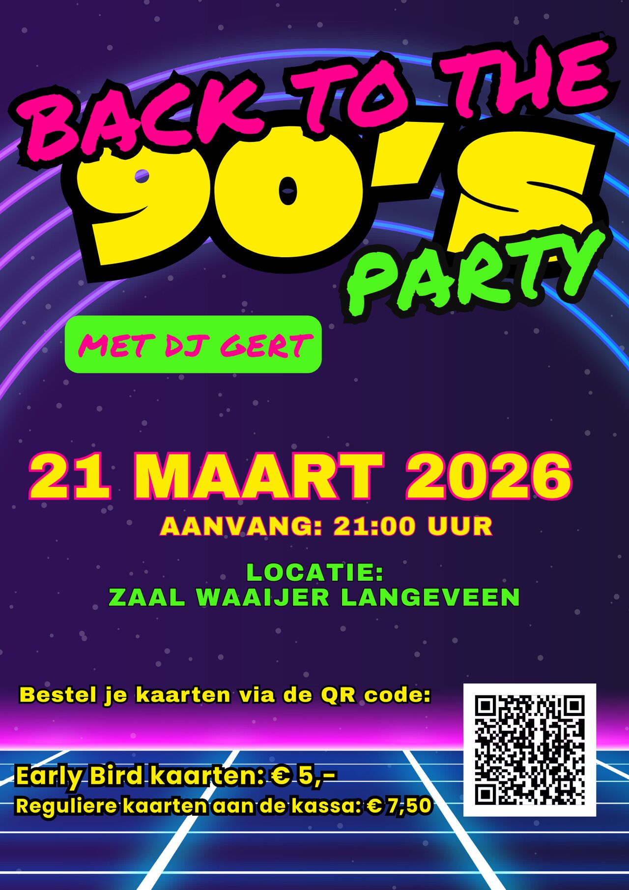 90's party 21 maart 2026