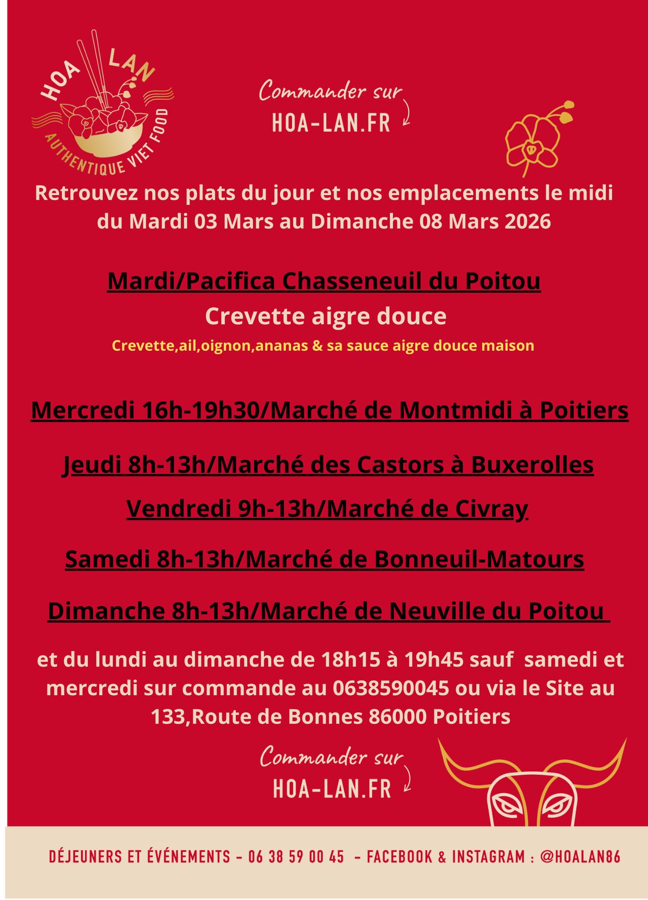 Semaine du 03 au 08 Mars 2026