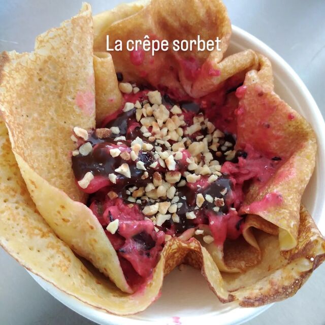 crêpe sorbet