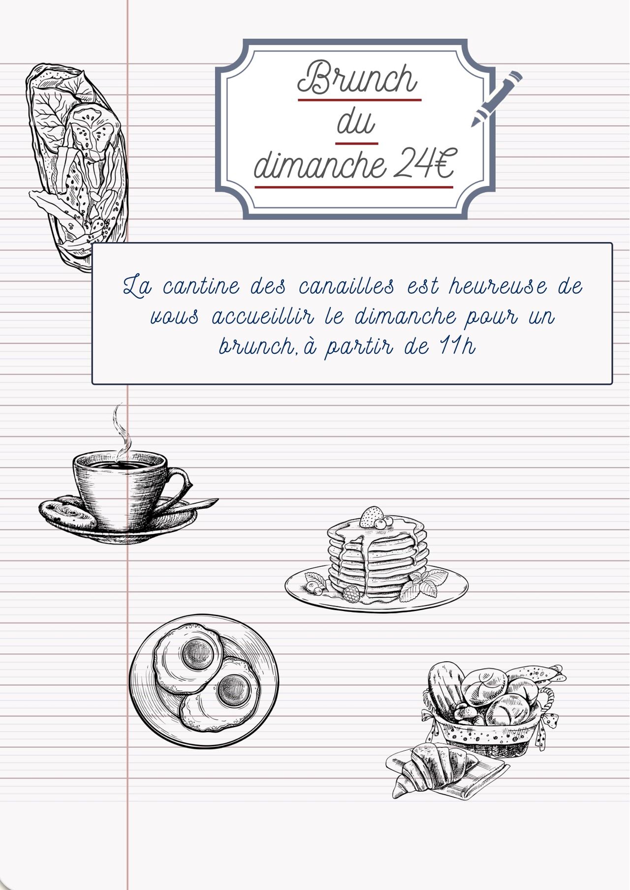 Brunch complet à 24€