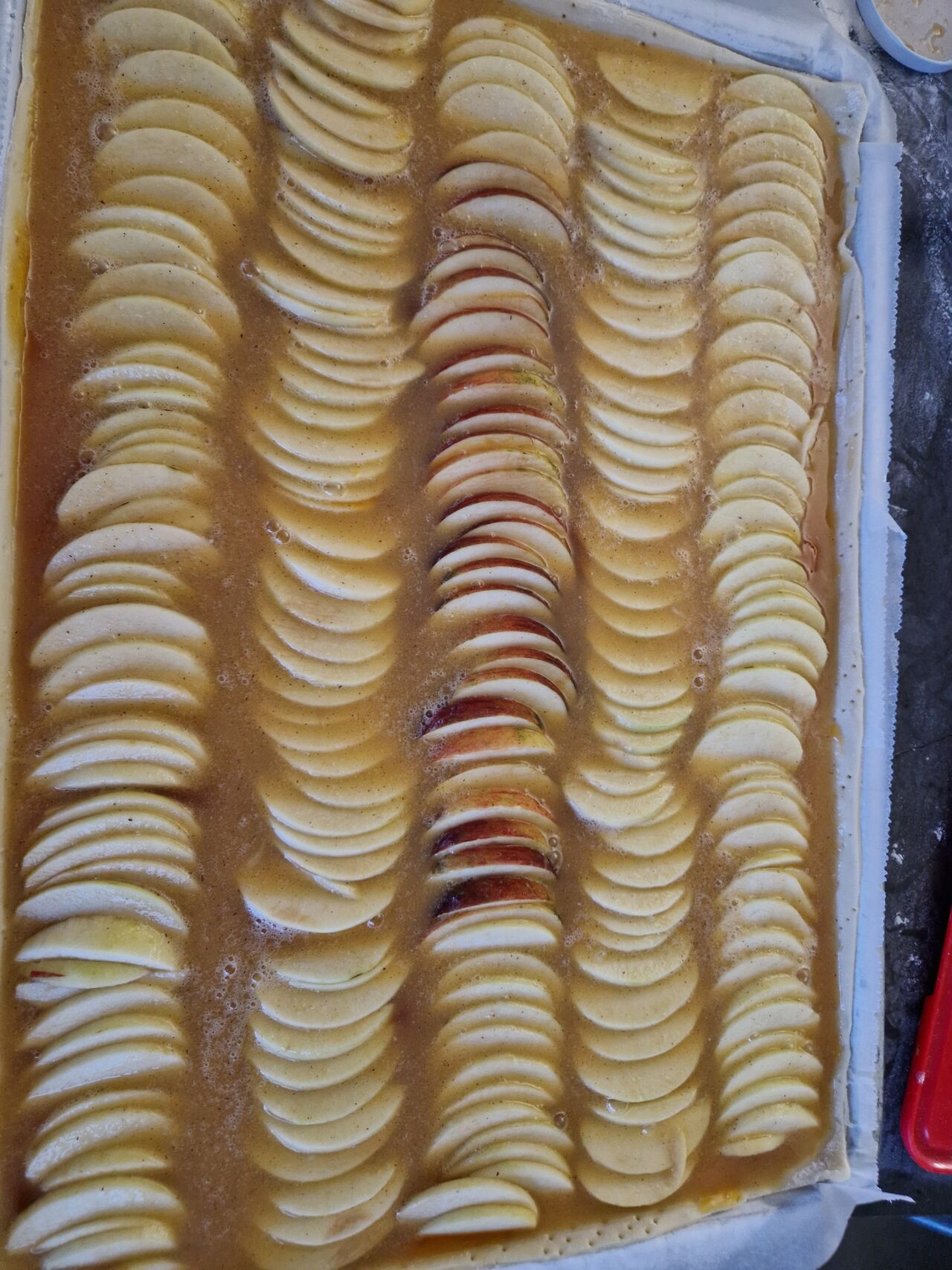 Plaque tarte aux pommes