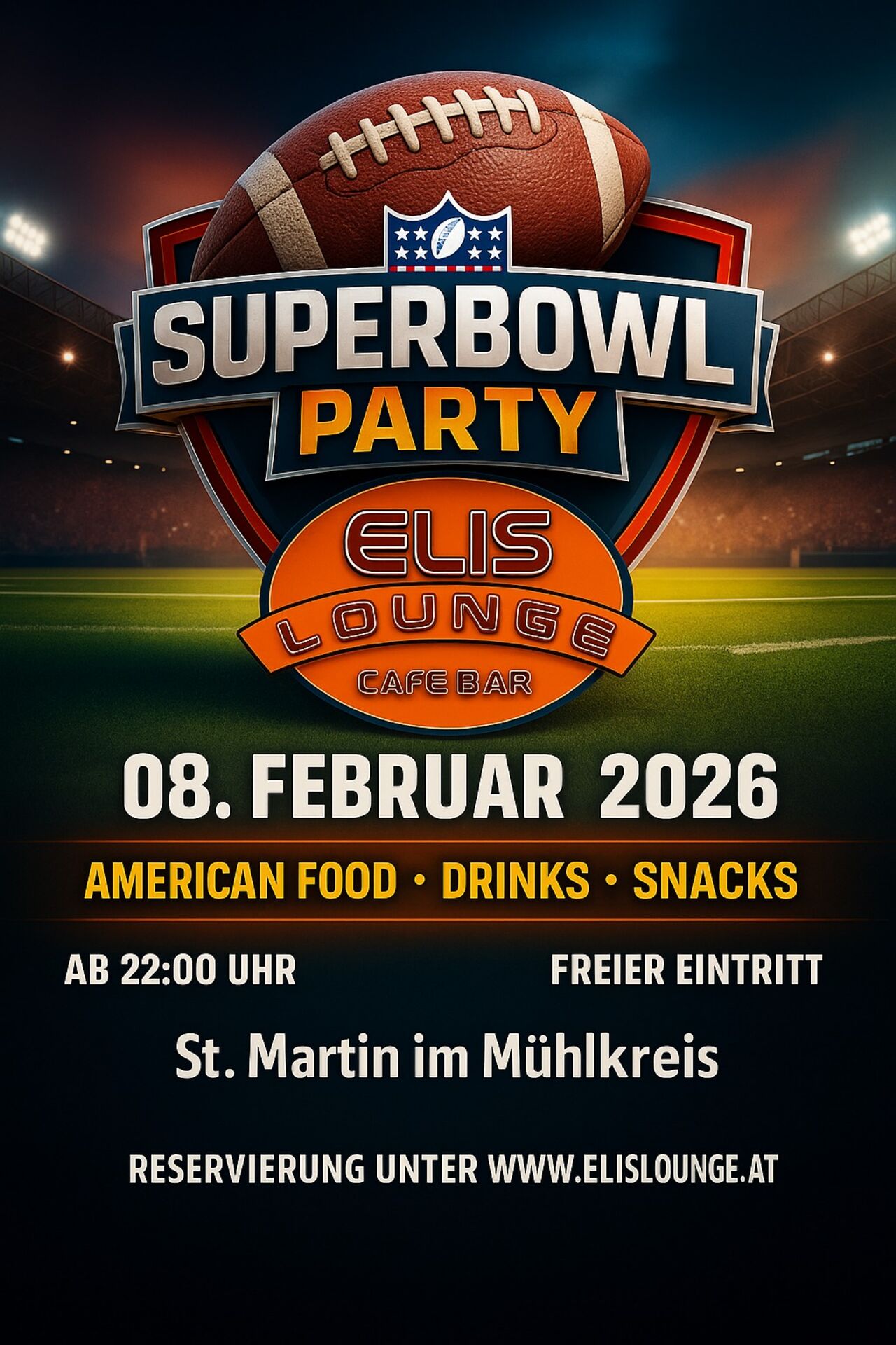 SUPERBOWL -PARTY 08. FEBRUAR 2026