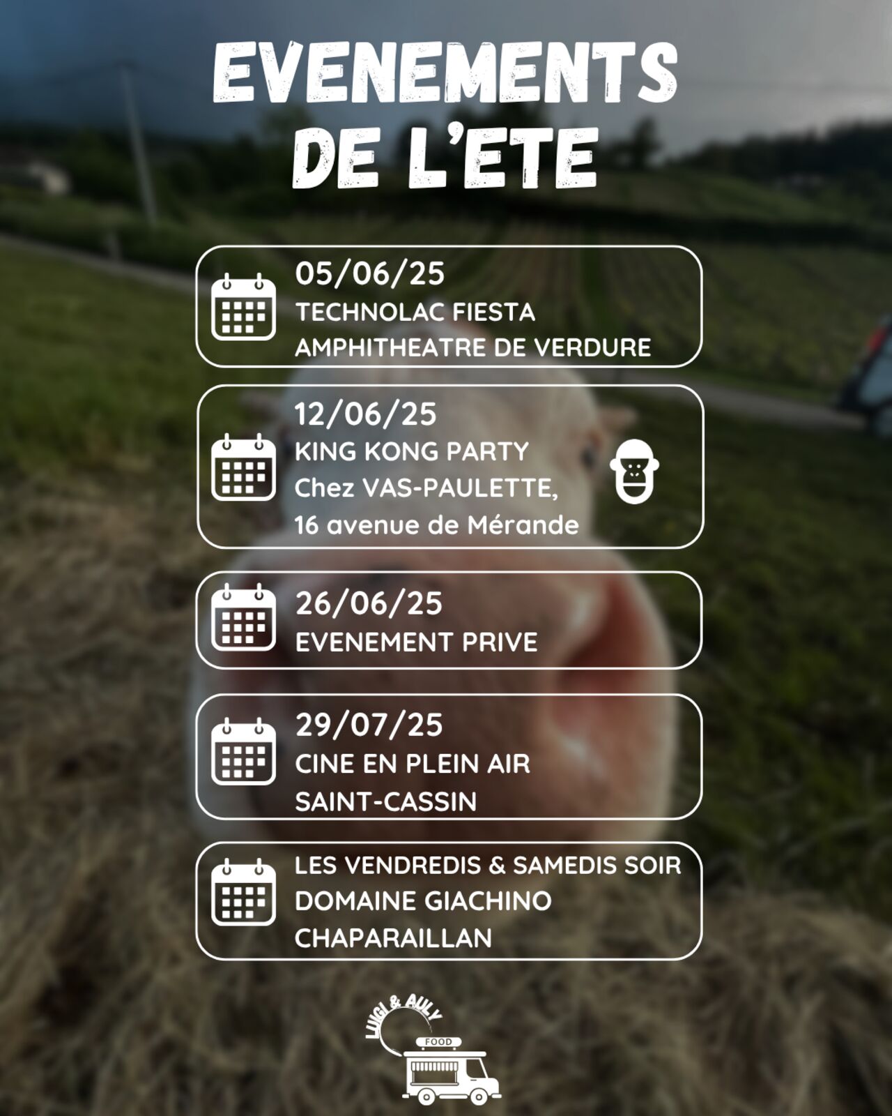 EVENEMENTS DE L'ETE