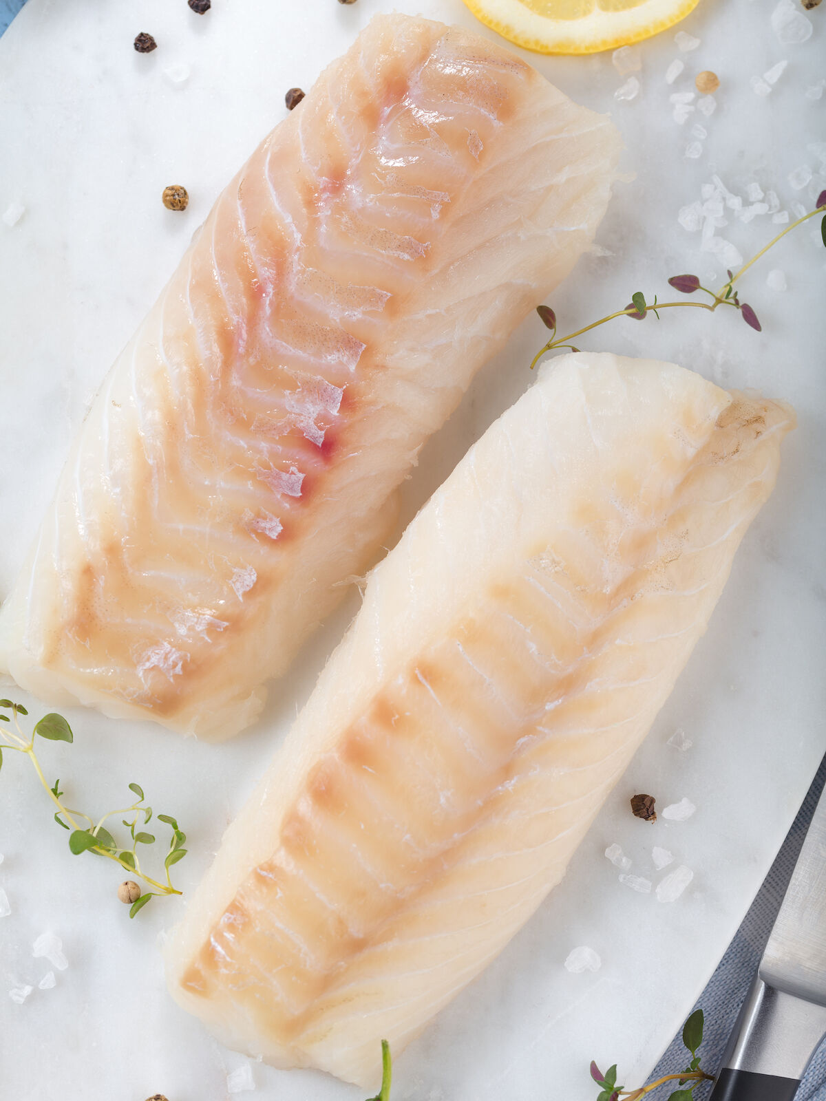 Dos de cabillaud 22.99€ kg 