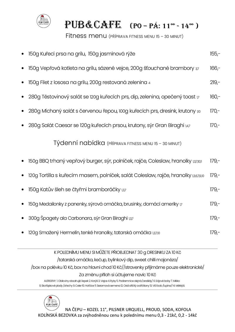 TÝDENNÍ MENU OD 15. PROSINCE