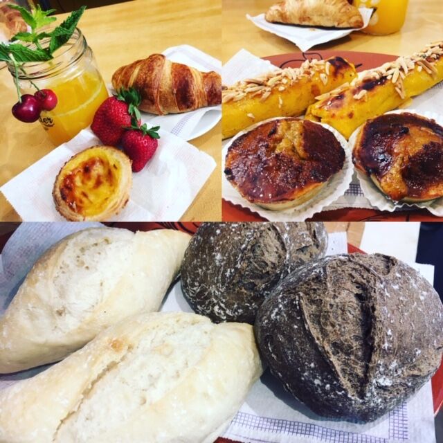 Pão fresco todas as manhãs, e pastelaria variada e tradicional do país como os pampilhos de Santarém. 