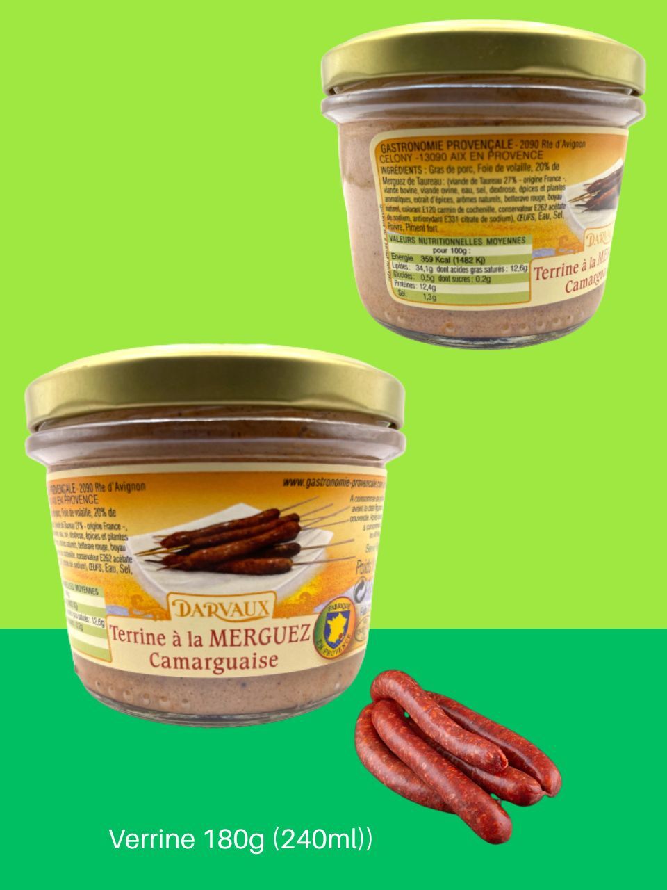 TERRINE à la MERGUEZ Camarguaise - 180g - 240ml