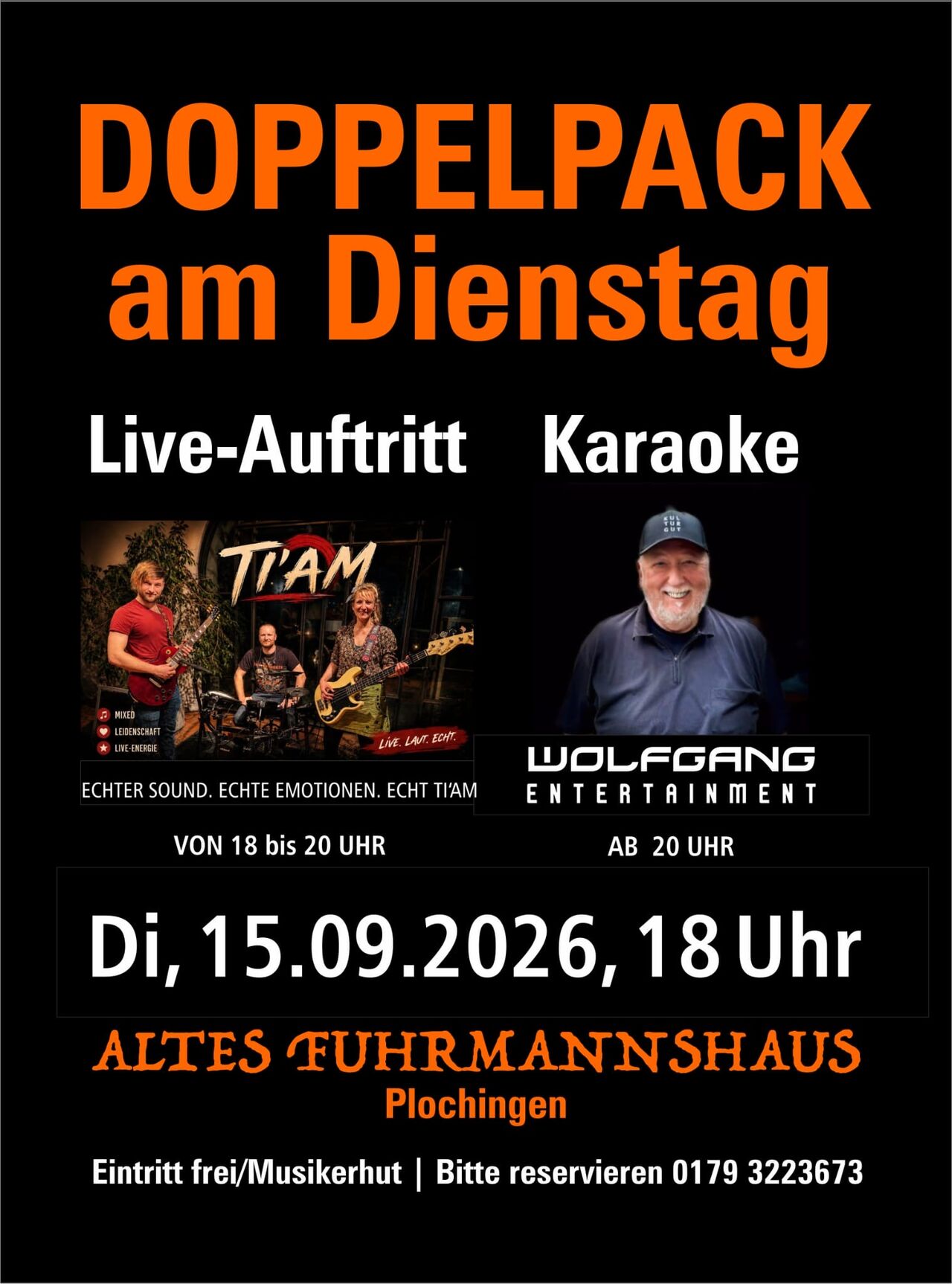 15.09.26 ab 18h: Doppelpack am Dienstag